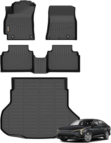 Miniatura 70 de Alfombrillas y forro de carga para Jeep Grand Cherokee L 2021-2025 (solo para 6 plazas sin consola central), alfombrillas de automóvil TPE para todo