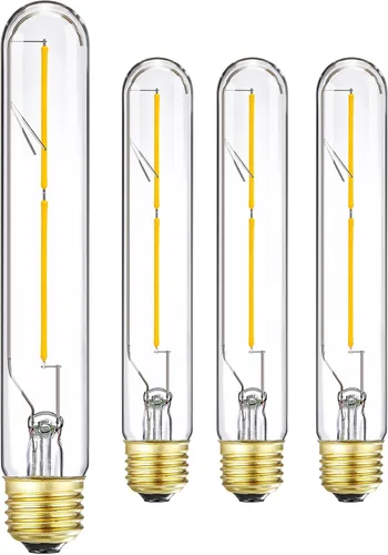 Leools Bombilla LED E26 regulable de 4 W, igual a 40 W, luz blanca suave, 30000 K, E26, bombilla Edison AC120V 400lm tubular T9 T10 bombilla LED