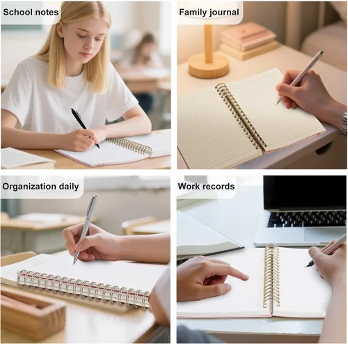 Miniatura 8 de Yoment B5 - Cuaderno de espiral con rayas universitarias de 7.3" x 10.15", diario de 300 páginas, cuadernos de espiral rayados con papel grueso
