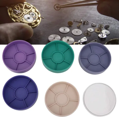 Miniatura 4 de Piezas de reloj de 5 capas Caja de almacenamiento Herramientas de reloj Contenedor de almacenamiento Tornillo Componente Movimiento Piezas