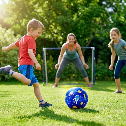 Miniatura 5 de Balón de fútbol tamaño 4, tamaño 3, tamaño 2 con bomba desinflada, juguetes de dinosaurio de unicornio con purpurina para niños pequeños