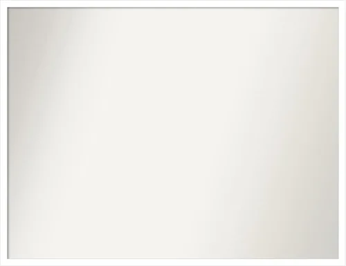Miniatura 944 de Amanti Art Espejo de baño blanco para sobre el fregadero, 32 x 45 pulgadas, espejo de tocador rectangular blanco esbelto, marco de madera moderno