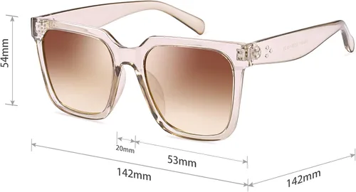 Miniatura 3 de mosanana Gafas de sol cuadradas de gran tamaño para mujer, estilo simple y moderno MS51917