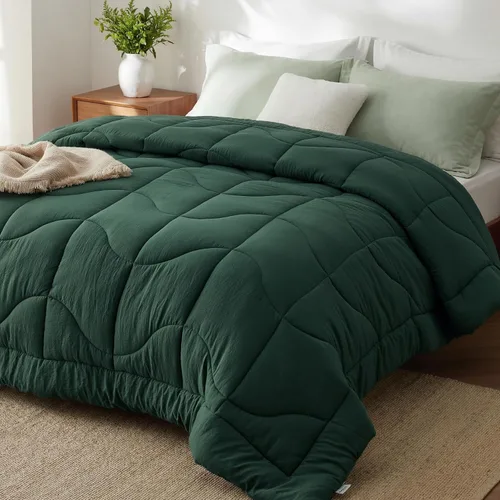 Miniatura 16 de Bedsure - Edredón tamaño queen, acolchado, para todas las estaciones, ultrasuave, plumón alternativo prelavado y relleno de edredón con 4 pestañas