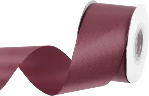 Miniatura 166 de MECCANIXITY Cinta de satén de 3/8 pulgadas de 50 yardas, de grogrén, de seda sólida, fina para ramo de boda, para regalo del día de San Valentín
