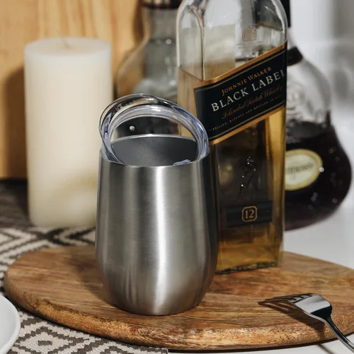Miniatura 6 de MEWAY Vaso de vino de 12 onzas de colores mixtos, regalos a granel para mujeres, taza de viaje de acero inoxidable al vacío con tapa, vaso de vino
