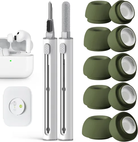 Miniatura 46 de Pohgelan Compatible con AirPods Pro de 2ª/1ª Generación Puntas de Repuesto para Auriculares, con Orificio de Reducción de Ruido y Pantalla