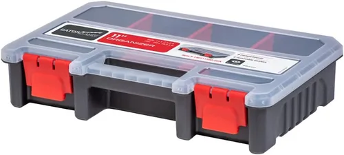 Miniatura 10 de Paquete de 2 cajas organizadoras de piezas pequeñas, organizador apilable de almacenamiento de accesorios con 20 compartimentos y divisores, a.