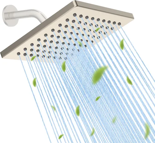 Miniatura 22 de Hibbent Cabezal de ducha filtrado de metal, cabezal de ducha de lluvia de alta presión de 6 pulgadas, filtro de ducha de 20 etapas para suavizador