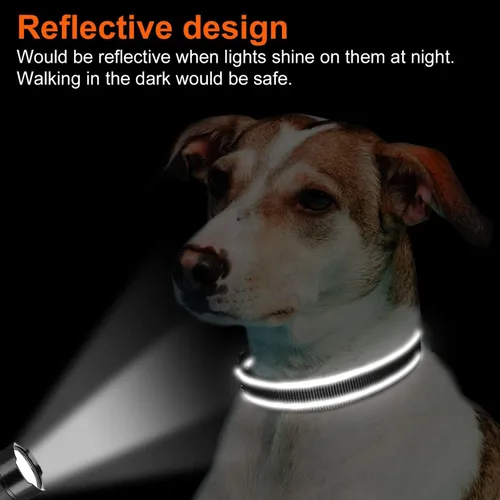 Miniatura 5 de Joytale - Collar reflectante para perro, collar de nailon transpirable con acolchado de neopreno suave para mascotas, ajustable para cachorros