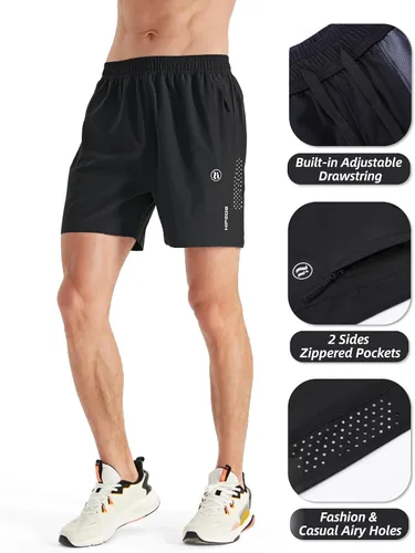 Miniatura 3 de HIFEOS Pantalones cortos deportivos para hombre, pantalones cortos de entrenamiento para correr, tenis, gimnasio, 5, 7, 9 pulgadas, cómodos