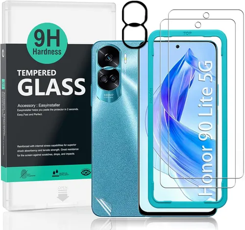 Miniatura 10 de Ibywind 2 protectores de pantalla para Honor 90 5G de 6.7 pulgadas, película de TPU flexible, con 1 protector de lente de cámara, 1 película