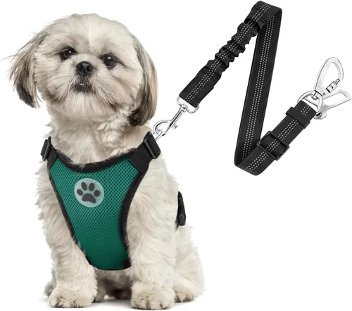 Miniatura 15 de SlowTon Arnés de Cinturón de Seguridad para Perros para Coche, Arnés de Coche para Perros Ajustable de Malla Transpirable y Cinturón de Seguridad