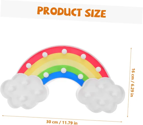 Miniatura 7 de Uonlytech Lámpara de modelado de arco iris, decoración de zorro, lámpara de escritorio decorativa, luz de neón arco iris, luz LED de escritorio