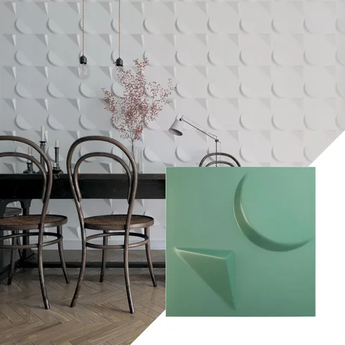 Miniatura 30 de Ekena Millwork WP12X12APWH 11 7/8 pulgadas de ancho x 11 7/8 pulgadas de alto Apollo EnduraWall Decorativo 3D Panel de pared cubre 0.98 pies