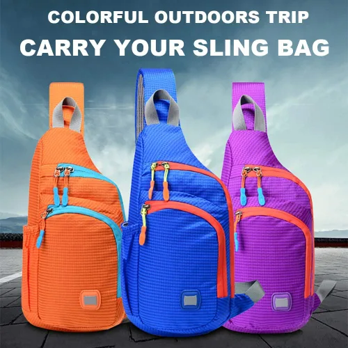 Miniatura 9 de Peicees Mochila pequeña tipo bandolera impermeable unisex bolsa de hombro cruzada en el pecho