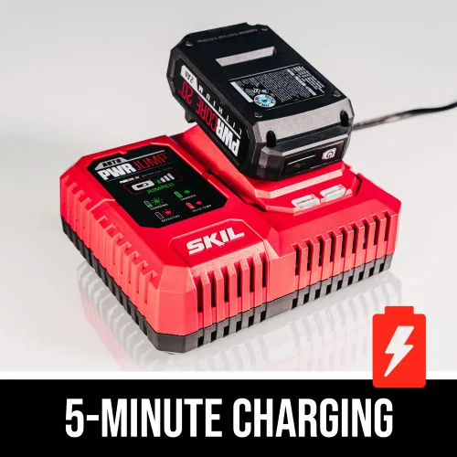 Miniatura 10 de Kit de sierra circular compacta y ligera de una mano SKIL PWRCORE 20 sin escobillas de 20 V, de 4-1/2 pulgadas, con hasta 6,000 RPM, incluye batería