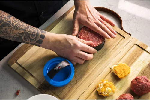 Miniatura 6 de Napoleon Kit de prensa gourmet para hamburguesas, prensa deslizante, hamburguesas rellenas, apto para lavavajillas