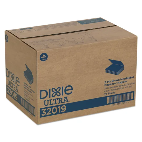 Miniatura 4 de Servilletas de 2 capas Dixie Ultra Interfold de recambio para dispensador de servilletas, Marrón, 6000