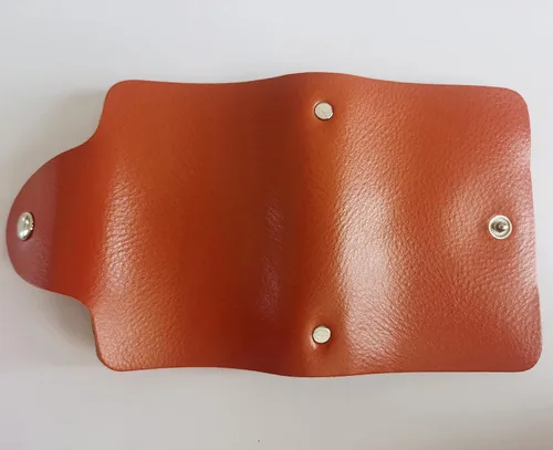 Miniatura 3 de YaJaMa Cartera para tarjetas de crédito, pequeña, de piel auténtica, 26 ranuras, para tarjetas, organizador para mujeres y hombres, Naranja, Cartera