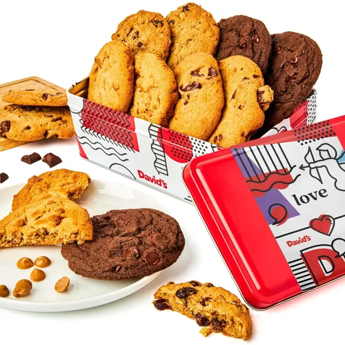 Miniatura 12 de David's Cookies Galletas recién horneadas – Deliciosa variedad suave hecha a mano – Exquisito regalo gourmet para amigos y familiares en ocasiones
