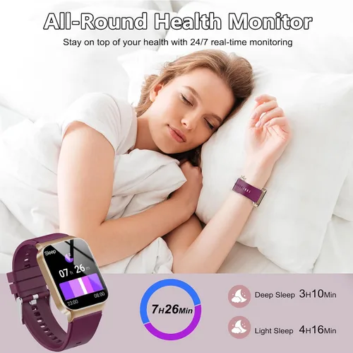 Miniatura 4 de STECEi Reloj inteligente para hombres y mujeres, llamada Bluetooth, pantalla HD de 1.85 pulgadas, con monitor de frecuencia cardíaca/sueño, más