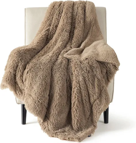 Miniatura 14 de Bedsure GentleSoft Manta de Tiro de Piel Sintética Esponjosa y Suave para Sofá, Forro Polar Sherpa Suave Regalos Acogedores para Mujeres, Manta