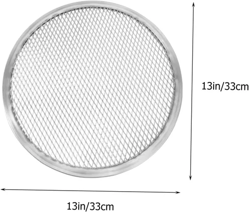 Miniatura 5 de KICHOUSE Juego de utensilios de cocina para pizza con agujeros, herramientas para asar a la parrilla de acero inoxidable, bandeja de malla metálica