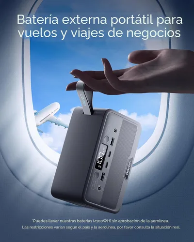 Miniatura 6 de Estación de energía portátil LiFePO4 de 28,000 mAh, batería de 100 W (pico de 200 W) banco de energía solar, cargador portátil pequeño generador