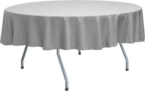 Miniatura 54 de ULTIMATE TEXTILE Mantel redondo reversible Shantung Satin Majestic de 72 pulgadas, color verde salvia