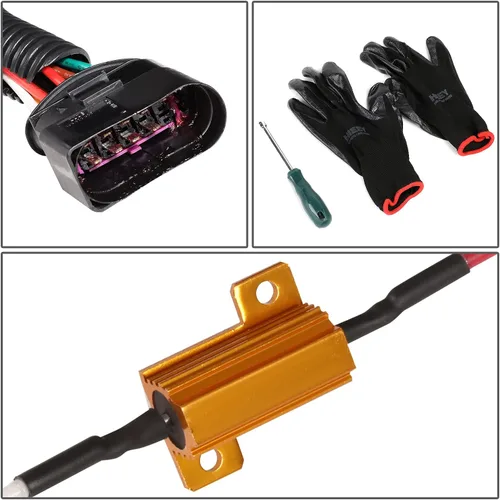 Miniatura 9 de DNA MOTORING HL-HAY-013-BK - Par de anillos de halo LED duales, señales de giro secuenciales, faros delanteros para proyector de haz alto/bajo, Negro