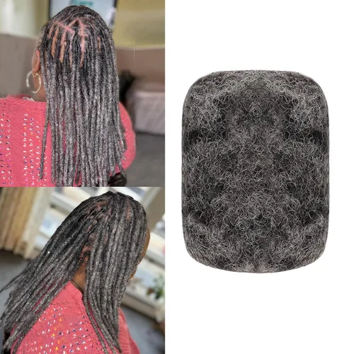 Miniatura 17 de Cabello humano afro rizado a granel para extensiones de rastas, extensiones de reparación, 1.06 oz/paquete de cabello humano rizado afro