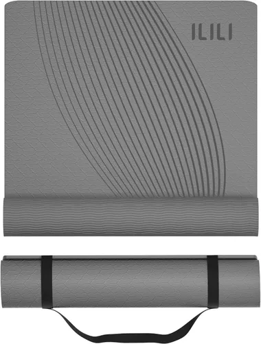 Miniatura 8 de ILILI Tapete de yoga, 72 x 25 x 0.3 pulgadas, antideslizante, tapete de ejercicio de elastómero termoplástico, resistente al desgarro, tapete