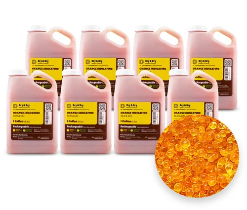 Miniatura 15 de Dry & Dry [1.63 kg] Cuentas de gel de sílice indicadoras de primera calidad de color naranja (estándar de la industria 3-5 mm) - Cuentas de gel