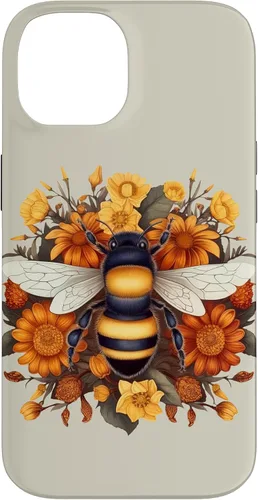 Miniatura 4 de iPhone 16 Boho Flower Bee Honey Beekeeper Daisy Sunflower Bee Case