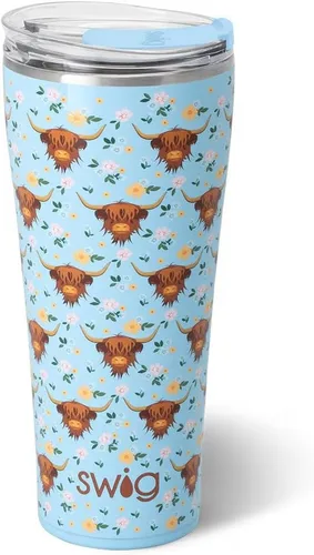 Miniatura 111 de Swig Life - Vaso aislante de 22 onzas, vaso de viaje para café con tapa, taza de café para viaje compatible con portavasos, de acero inoxidable