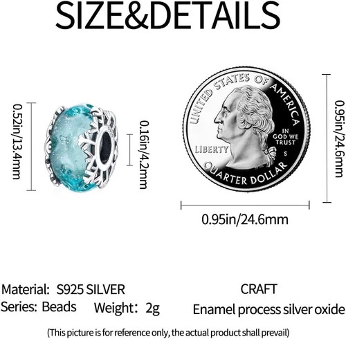 Miniatura 53 de Pandach Dijes colgantes de plata de ley 925 para pulseras y collares, dijes colgantes de Madonna con cuentas de girasol, joyería para mujer