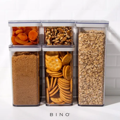 Miniatura 6 de BINO Contenedores de almacenamiento de alimentos - 2.4L THE SNAP+COLLECTION Contenedores de almacenamiento herméticos con tapas Organización