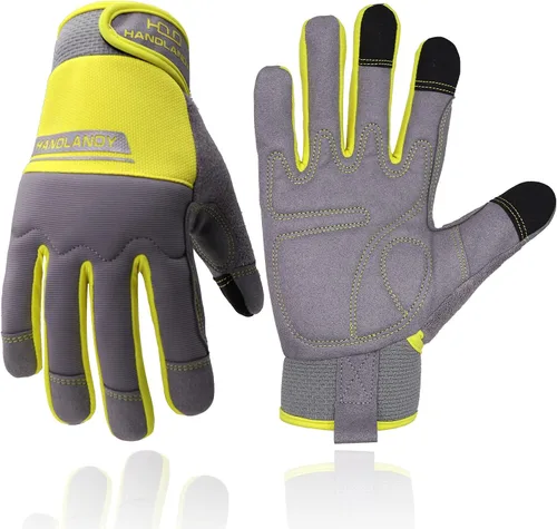 Miniatura 7 de HANDLANDY HLDD Work Gloves Women, Safety Work Gloves Touchscreen Working Glove for Mechanic, Gardening, Construction, DIY