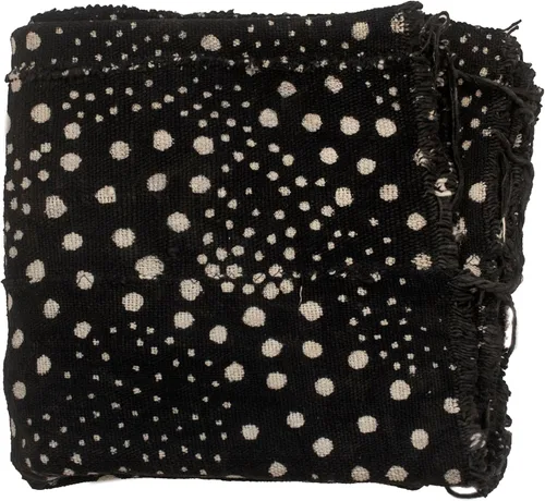 Miniatura 19 de The Bead Chest Tela de barro Bogolan Mali color negro ébano – Tejido africano hecho a mano de África Occidental – 40 x 64 pulgadas – Ideal