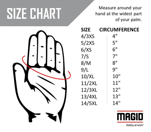 Miniatura 9 de MAGID D-ROC DX Technology - Guantes de trabajo con revestimiento de palma de poliuretano, resistentes a cortes, talla 9/L (12 pares)