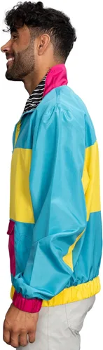 Miniatura 2 de Chaqueta cortavientos retro ligera con diseños coloridos de los años 80 y 90