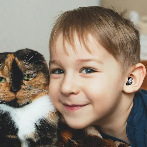 Miniatura 7 de Auriculares inalámbricos para orejas pequeñas, auriculares con control táctil, sonido estéreo, auriculares inalámbricos intraurales, auriculares