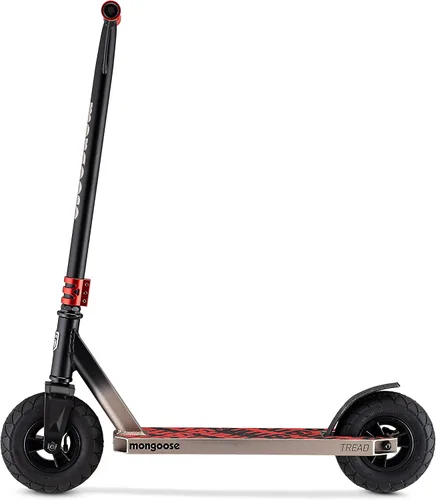 Miniatura 5 de Mongoose Tread - Patinete de suciedad Freestyle para niños y adultos, neumáticos grandes rellenos de aire de 7.874 in, ideal para suciedad y grava