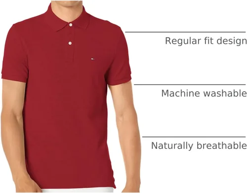 Miniatura 16 de Tommy Hilfiger Polo de piqué de algodón de manga corta para hombre en ajuste regular