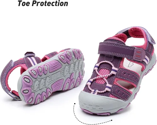 Miniatura 3 de Ahannie Sandalias deportivas para niños y niñas, sandalias de playa con punta cerrada, zapatos de verano para niños pequeños