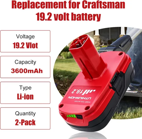 Miniatura 2 de 2 Paquetes de 3.6Ah Diehard 19.2V C3 Batería de Reemplazo para Craftsman 19.2 Voltios Batería de Iones de Litio Compatible con Craftsman 315.pp2011