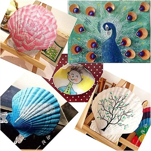 Miniatura 2 de QEQEKAKA 6 conchas grandes de vieira para manualidades, conchas marinas blancas grandes de 4 a 5 pulgadas, para hornear y pintar, manualidades