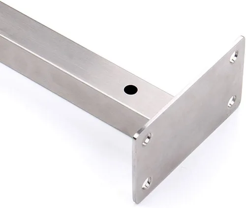 Miniatura 6 de Soporte para estante de pared de acero inoxidable cepillado, soporte para estante cuadrado flotante oculto, soporte para estante de oficina en casa