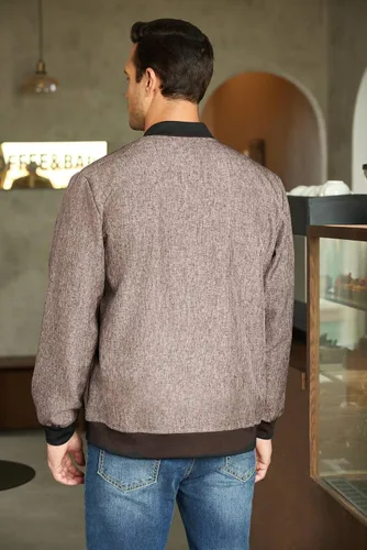 Miniatura 4 de COOFANDY - Chaqueta universitaria casual para hombre, estilo vintage, bomber ligera con cremallera, de moda